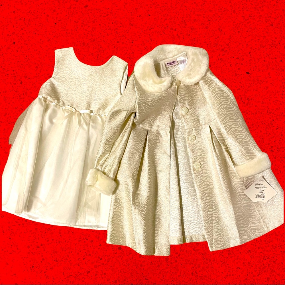 NWT Blueberi Boulevard Girl’s 2-Piece Coat & Dress Set - Size 6